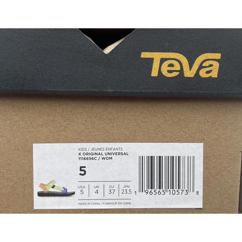 Teva Original Universal Big Youth Girls Sport Sandals Size 5 Multi Adjustable